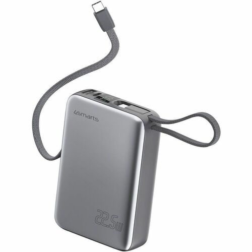 4smarts Pocket Stromspeicher - Grau - für Smartphone, Tablet-PC, Smartwatch, Kabellose Ohrhörer, Kamera, Lautsprecher - 20