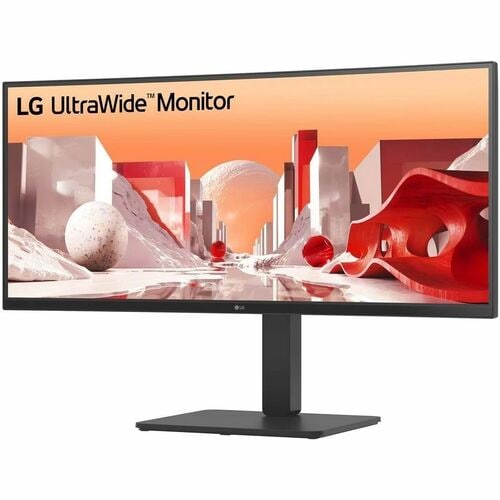 LG Ultrawide 34BA75QE-B 34" Class UWQHD Curved Screen LCD Monitor - 21:9 - 34" Viewable - In-plane Switching (IPS) Technol
