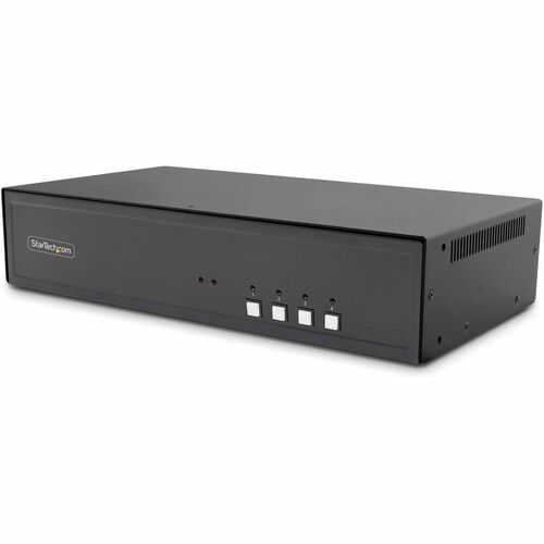 StarTech Secure 4-Port Quad-Monitor KVM Switch, 2x DP In to 4x HDMI Out, 4K 60Hz, NIAP 4.0, CAC, Metal Housing, Made in th