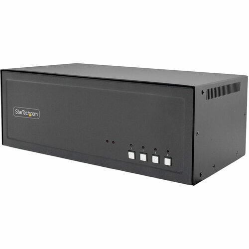 StarTech Secure 4-Port Quad-Monitor KVM Switch, HDMI / DisplayPort / DVI, 4K 60Hz, NIAP 4.0, CAC, Made in the USA - Secure