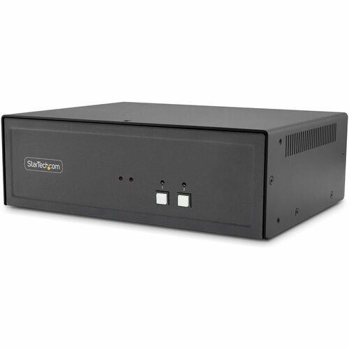 StarTech Secure 2-Port Dual-Monitor KVM Switch, DisplayPort, 4K 60Hz, NIAP 4.0 Desktop KVM, CAC, Metal Housing, Made in th