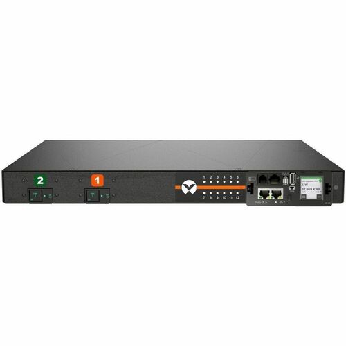Vertiv Geist PowerIT MGU5M1R6-12CF13-3PS6B2H10-S PDU - Comutado - 1P+N+E (IP44) - 12 x Combinação C13/C19 - 32 A - 230 V A