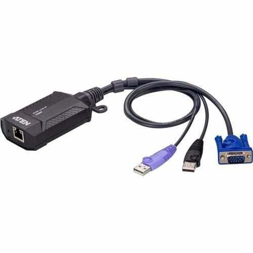 ATEN KVM Switchbox - 1 Remote User(s) - 1920 x 1200 - 1 x Network (RJ-45) - 2 x USB - USB 2.0 - 1 x VGA