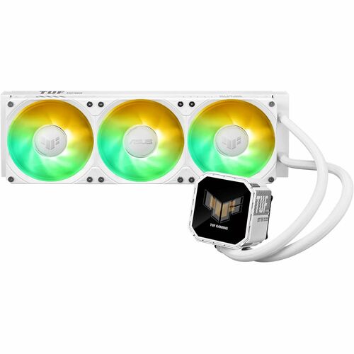 TUF Gaming LC III 360 ARGB LCD all-in-one liquid CPU cooler with pre-installed triple fans designed for high airflow & sta