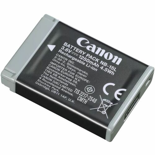 Canon Battery - Lithium Ion (Li-Ion) - 1 - Battery Rechargeable - 3.6 V DC - 1250 mAh - 4.50 Wh Shelf Life