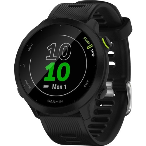 Garmin Forerunner 55 Smartwatch - 42 mm Case Height - 42 mm Case Width - Nero Colore della struttura - Silicone Band Mater