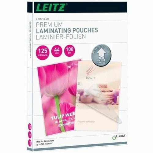 Leitz iLAM Laminating Pouch - Sheet Size Supported: A4 - Laminating Pouch/Sheet Size: 303 mm Width x 125 µm Thickness - Gl