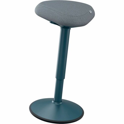 Leitz Ergo Active Task Stool - Dark Grey Dual Density Foam (DDF) Seat - Green Plastic Frame - Rounded Base - 1 Piece