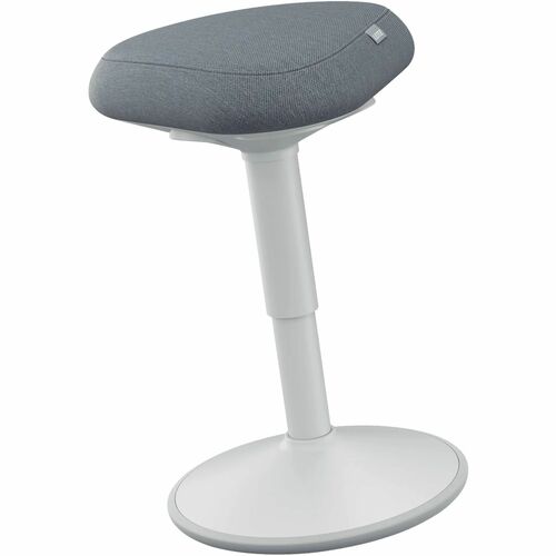 Leitz Ergo Active Sit/Stand Stool - 470 mm to 640 mm High - Dual Density Foam (DDF) Seat - Rounded Base - Dark Grey - Rubber