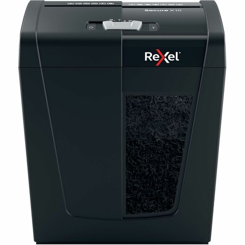 Rexel Secure X10 Paper Shredder - Cross Cut - 10 Per Pass - for shredding Paper - 4 mm x 40 mm Shred Size - P-4 - 220 mm T