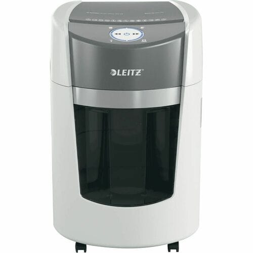 Leitz IQ OptiMax 350 Paper Shredder - Continuous Shredder - Micro Cut - 8 Per Pass - for shredding Paper - P-5 - 223 mm Th