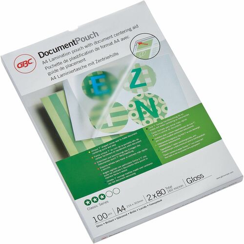 ACCO Document Laminating Pouch - Sheet Size Supported: A4 216 mm Width x 303 mm Length - Laminating Pouch/Sheet Size: 221 