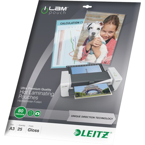 ACCO iLAM Laminating Pouch - Sheet Size Supported: A3 297 mm Width x 420 mm Length x 0.08 mm Thickness - Laminating Pouch/