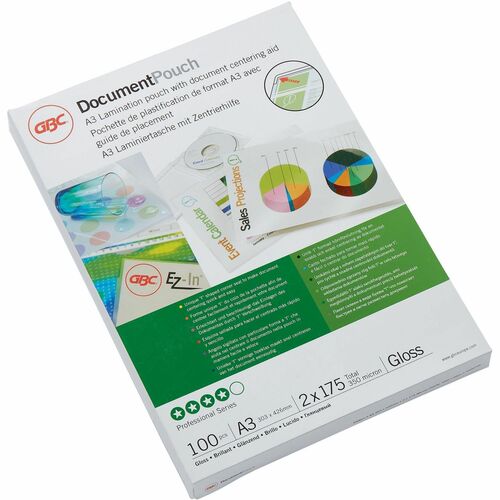 ACCO Laminating Pouch - Sheet Size Supported: A3 303 mm Width x 426 mm Length - Laminating Pouch/Sheet Size: 175 µm Thickn