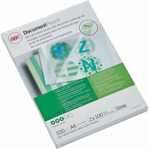 Document Laminating Pouch - Sheet Size Supported: A4 216 mm Width x 303 mm Length - Laminating Pouch/Sheet Size: 100 µm Th