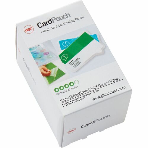 ACCO Card Laminating Pouch - Sheet Size Supported: Card 54 mm Width x 86 mm Length - Laminating Pouch/Sheet Size: 250 µm T