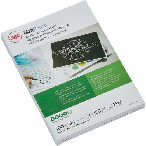 ACCO Matt Laminating Pouch - Sheet Size Supported: A4 216 mm Width x 303 mm Length - Laminating Pouch/Sheet Size: 100 µm T