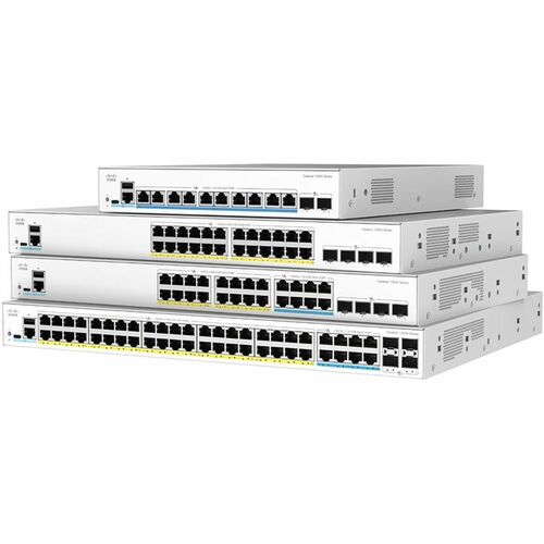 Cisco 1300X C1300X-48P-4X 48 Portas Gerenciável Comutador Ethernet - Gigabit Ethernet, Ethernet de 10 Gigabit - 10/100/100