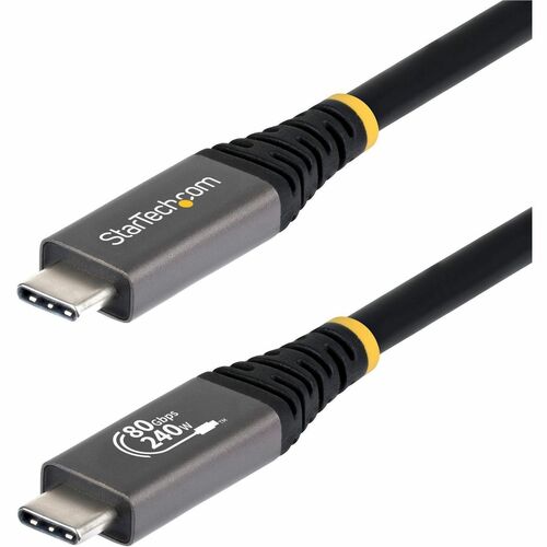 StarTech.com CC1M80GUSB4CABLE. Kabellänge: 1 m. Anschluss 1: USB C, Anschluss 2: USB C, USB Version: USB4 Gen 4x2, Max. Da