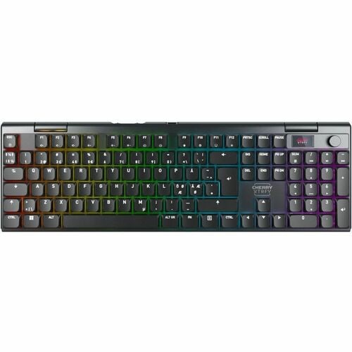 CHERRY XTRFY G8A-25100 Gaming Keyboard - Full-size - Wired/Wireless Connectivity - USB Type A Interface - RGB LED - Pan-No