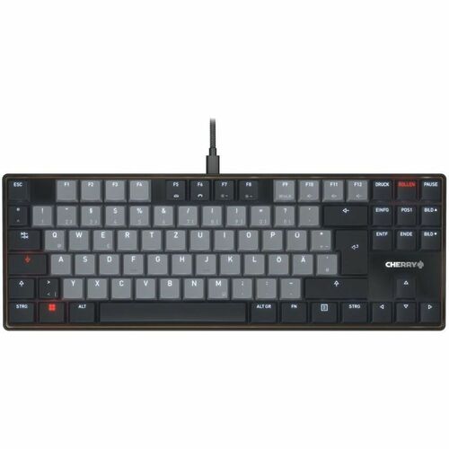 CHERRY MX25500 Gaming Keyboard - Full-size - Cable Connectivity - USB Type C Interface - LED - Black - CHERRY MX Low Profi