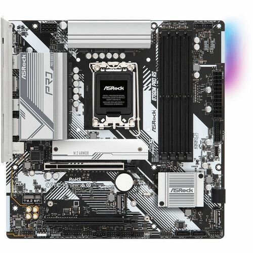 ASRock B760M Pro RS Gaming-Desktop-Motherboard - Intel B760 Chipsatz - Sockel LGA-1700 - Micro ATX - Core Unterstützter Pr
