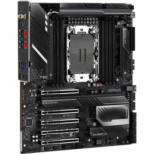 ASRock W790 WS Workstation-Motherboard - Intel W790 Chipsatz - Socket LGA-4677 - Extended ATX - Xeon Unterstützter Prozess