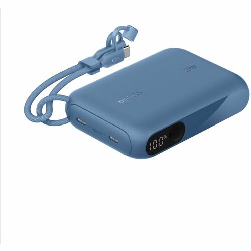 Belkin BoostCharge Power Bank - For Smartphone, Tablet PC, iPhone, iPad mini, iPad Pro - 10000 mAh - 20 W - USB Type-C Con