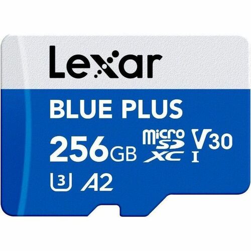 Lexar BLUE PLUS 256 GB Class 10/UHS-I (U3) V30 microSDXC - 170 MB/s Read - 10 Year Warranty