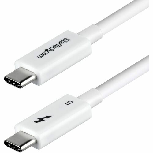 StarTech 1.5ft (50cm) Thunderbolt 5 Cable, 80Gbps/120Gbps, 240W PD, 8K 60Hz, Certified Thunderbolt Cable - White - Certifi