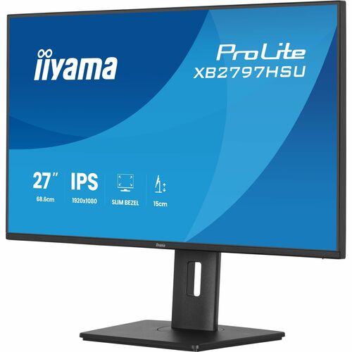 iiyama ProLite XB2797HSU-B1 27"" Class Full HD LED Monitor - 16:9 - Matte Black - 68.6 cm (27"") Viewable - In-plane Switc