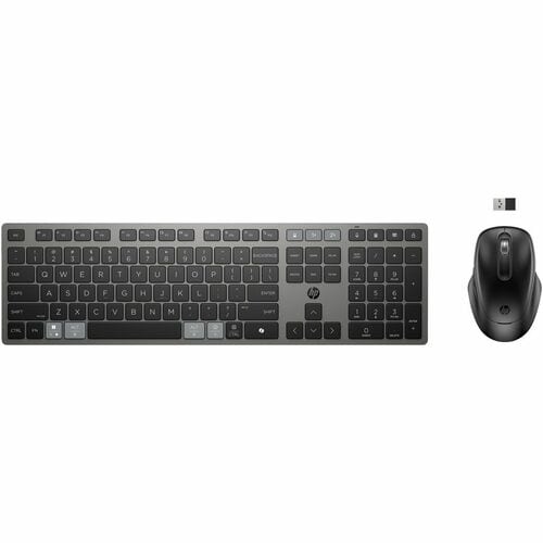 HP 725 键盘鼠标 - 英文 - A 型 USB 剪刀 无线 Bluetooth/RF 2.40 GHz 键盘 - 键盘/键盘颜色: 夜幕黑 - A 型 USB 无线 Bluetooth/RF 鼠标 - 4000 dpi - 5 按钮 - 