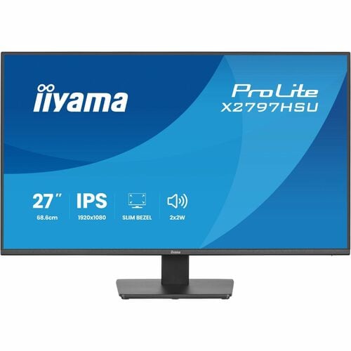 iiyama ProLite X2797HSU-B1 27 Zoll Klasse Full HD LED-Monitor - 16:9 Format - Mattschwarz - 68,6 cm (27 Zoll) Viewable - I
