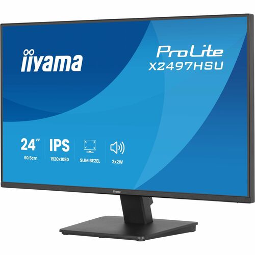 iiyama ProLite X2497HSU-B1 24 Zoll Klasse Full HD LED-Monitor - 16:9 Format - Mattschwarz - 60,5 cm (23,8 Zoll) Viewable -