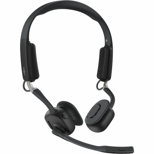 Shokz OpenMeet Wireless Open-ear, Over-the-head, On-ear, Over-the-ear Stereo Earset - Black - Binaural - Open - 2900 cm - 