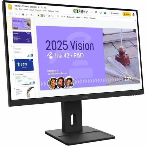 Lenovo ThinkVision E27Q-40 27"" Class WQHD LED Monitor - 16:9 - Raven Black - 27"" Viewable - In-plane Switching (IPS) Tec