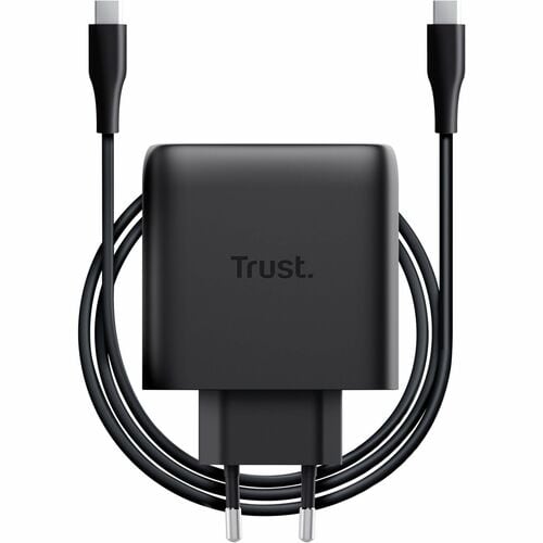 Trust Maxo 65 W AC Adapter - Universal Adapter - 1 USB Type-C - For Smartphone, Notebook, Tablet PC - Europe - 2 m Cable -