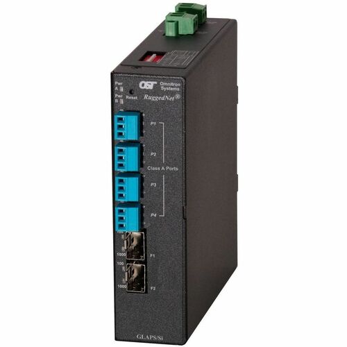 Omnitron Systems RuggedNet GLAPS/Si Unmanaged Single Pair APS Switch - 4 Ports - Gigabit Ethernet - 10Base-T1L, 10/100/100