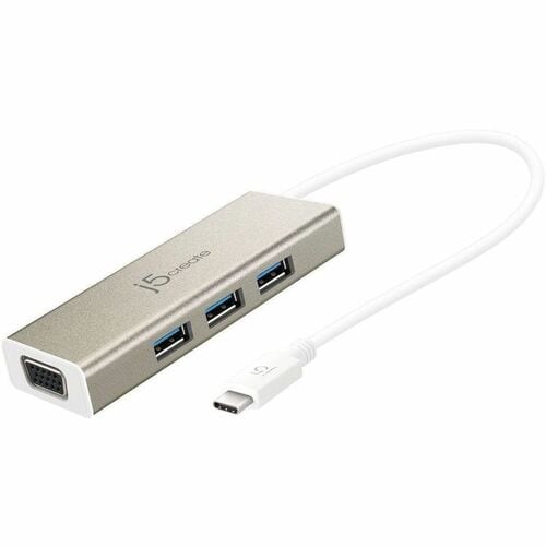 j5create JCH411 USB Hub - USB 3.1 (Gen 1) Type C - 1.25 GB/s - Desktop, Notebook, Smartphone, Tablet - 3 Total USB Port(s)