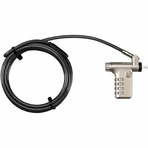 Targus DEFCON ASP106RGLXS Cable Lock For Notebook, Docking Station, Monitor - 1.98 m Cable - Resettable/Serialized - 4-dig