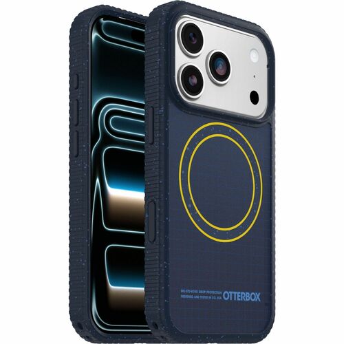OtterBox Sole Case for Apple iPhone 17 Pro Smartphone - Real Quiet (Blue) - Drop Resistant - Nylon Fabric, Polycarbonate, 