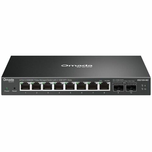 Omada 8-Port 2.5GBASE-T Easy Managed Switch with 2 10GE SFP+ Slots - 8 Ports - Manageable - Gigabit Ethernet, 2.5 Gigabit 