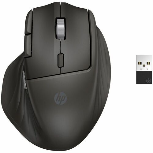 HP 785M 鼠标 - 蓝牙/射频 - A 型 USB - 6 按钮 - 6 可编程按钮 - 黑 - 无线 - 10 m - 2.40 GHz - 可充电 - 6000 dpi - 滚轮