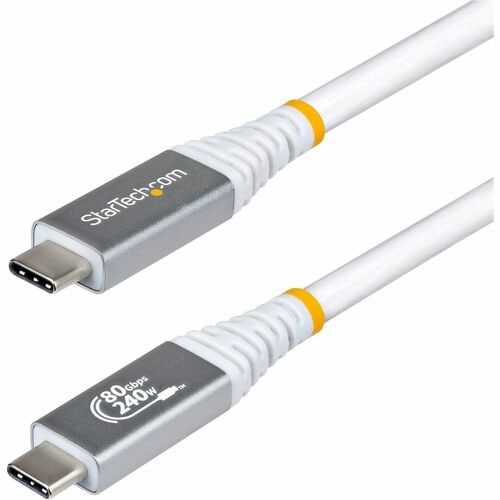 StarTech.com 5ft (1.5m) USB4 Cable, 80Gbps, USB-IF Certified USB-C Cable, 240W, 8K 120Hz/4K 240Hz DP2.1, Thunderbolt 4 Com