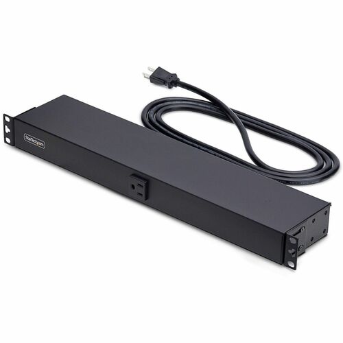 StarTech 13-Outlet Rackmount PDU, 1U Server Power Strip, 1x Front and 12x Rear Ports, Mounted Power Distribution Unit for 