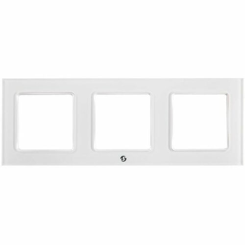 Shelly Wall Switch sorolókeret, 3-as fehér üveg előlapos