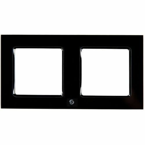 Shelly Wall Switch sorolókeret, 2-es fekete üveg előlapos