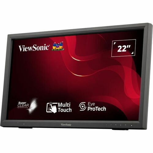 Moniteur LED à écran tactile ViewSonic TD2223 22" Classe - 16:9 6,50 ms - 54,6 cm (21,5") Viewable - Infrarouge - 10Point(