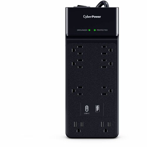 CyberPower CSP806UC18 Home Office 8 - Outlet Surge Protector with 2400 J Surge Suppression - Clamping Voltage 800V, 6 ft C