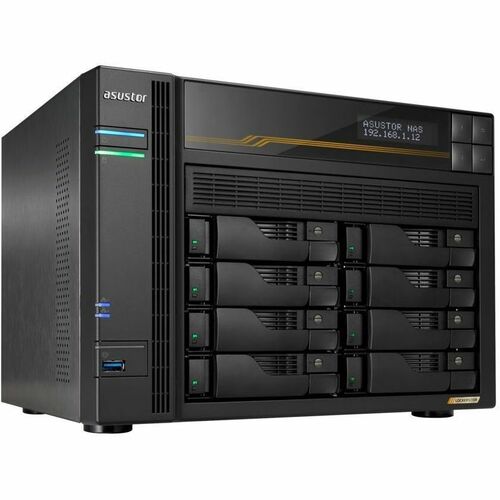ASUSTOR LOCKERSTOR 8 Gen3 AS6808T SAN/NAS Storage System - Ryzen Embedded V3C14 Quad-core (4 Core) 2.30 GHz - 8 x HDD Supp